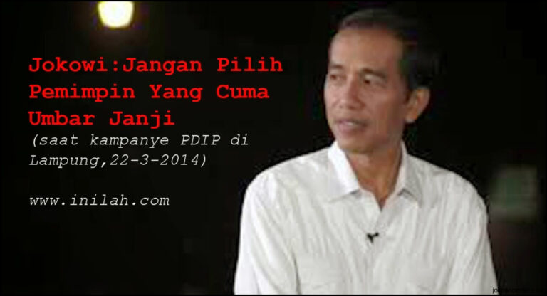 Janji Janji Jokowi
